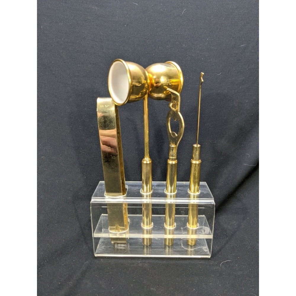 Vintage IKON 24k Taiwan -‎ 4 Piece Bar Tool Set - Opener Jigger Knife Tongs